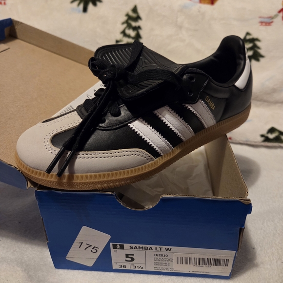 adidas Shoes - Adidas Samba Kids Sneakers - Black, White, and Tan